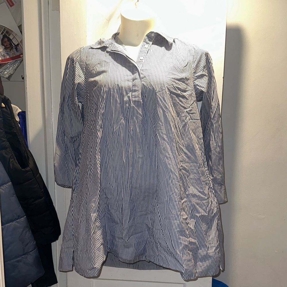Striped Blue Women's Dress